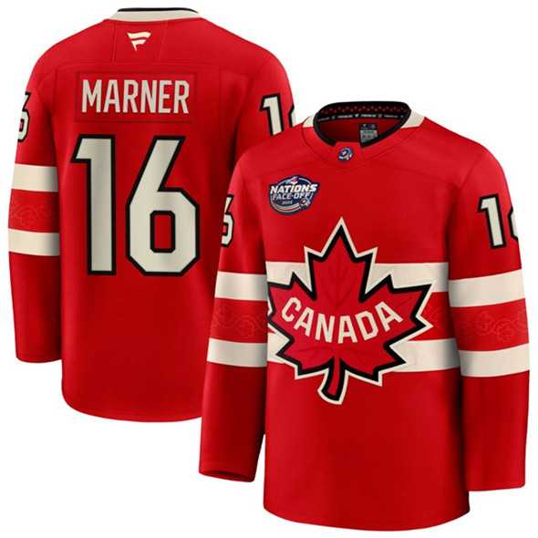 Men's Canada #16 Mitchell Marner Red 2025 4 Nations Face-Off Premium Stitched Jersey Dzhi,We sell and wholesale Men's Canada #16 Mitchell Marner Red 2025 4 Nations Face-Off Premium Stitched Jersey Dzhi on line form chian!